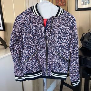 Saks Fifth Avenue Animal Print Bomber Jacket